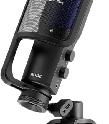 RØDE NT-USB+ Professional-Grade USB Condenser Microphone For Recording Studio Quality Audio Directly To A Computer Or Mobile Device, Black
