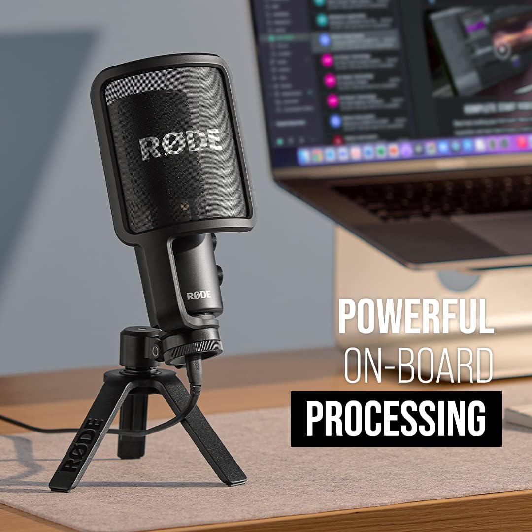 RØDE NT-USB+ Professional-Grade USB Condenser Microphone For Recording Studio Quality Audio Directly To A Computer Or Mobile Device, Black - Image 5