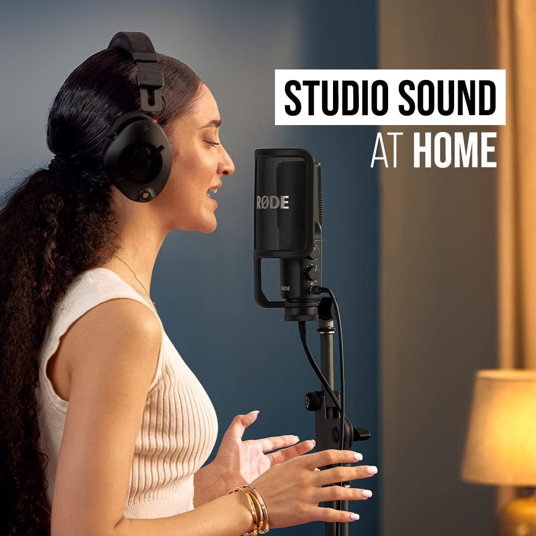 RØDE NT-USB+ Professional-Grade USB Condenser Microphone For Recording Studio Quality Audio Directly To A Computer Or Mobile Device, Black - Image 6