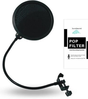 Pop Filter For Studio Microphone, Pop Shield Mic Wind Screen For Better Vocal Recordings